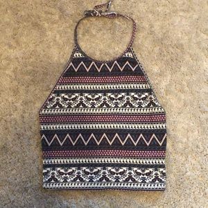 multicolor halter top